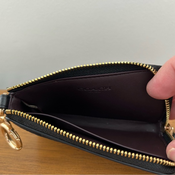 Coach Signature Brown and Black Key Pouch - Picture 5 of 5